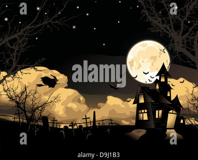 Vettore. Scheda di Halloween Foto Stock