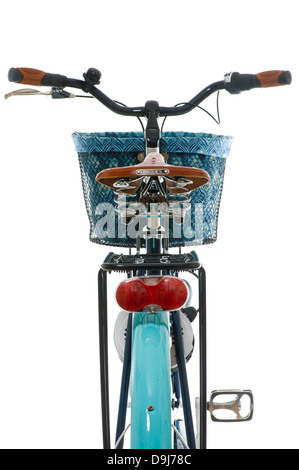 Vista posteriore della bicicletta Skeppshult, girato su sfondo bianco Foto Stock
