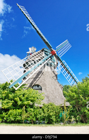 Il mulino a vento di Charlotte nella baia di Geltinger Foto Stock