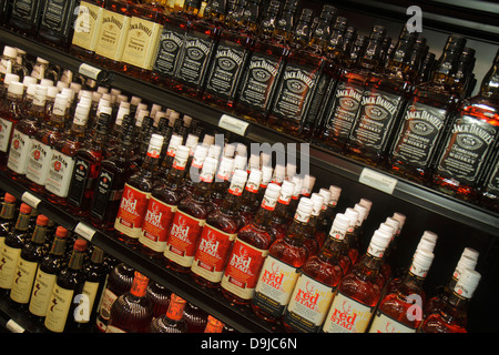 Las Vegas Nevada,McCarran International Airport,LAS,Liquor Library,store,alcolici,bottiglie,vendita,prodotti,vendita,marche,vendita,Jack Daniel' Foto Stock