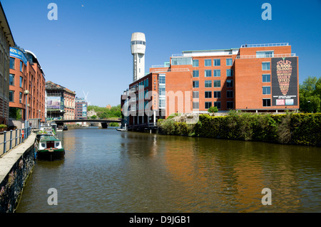 Temple Quay e traghetto sul fiume Avon, bristol, inghilterra. Foto Stock