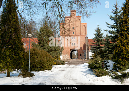 Castello di Zamek Bierzgłowski, Kuyavian-Pomeranian voivodato, nel centro-nord della Polonia Foto Stock