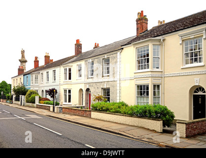 Una riga del periodo georgiano case a schiera in truro, Cornwall, Regno Unito Foto Stock