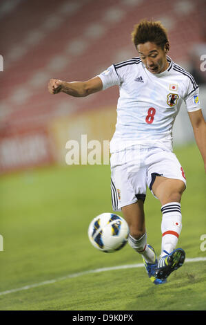 Hiroshi Kiyotake (JPN), 11 giugno 2013 - Calcio : 2014 FIFA World Cup qualificazioni asiatiche Final Round Group B match tra Iraq 0-1 Giappone a Grand Hamad Stadium di Doha, in Qatar. (Foto di Takahisa Hirano/AFLO) Foto Stock