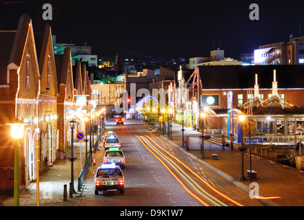 Hakodate, Giappone storico distretto Warehouse. Foto Stock