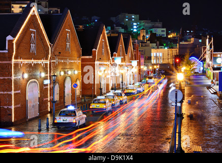 Hakodate, Giappone storico distretto Warehouse. Foto Stock