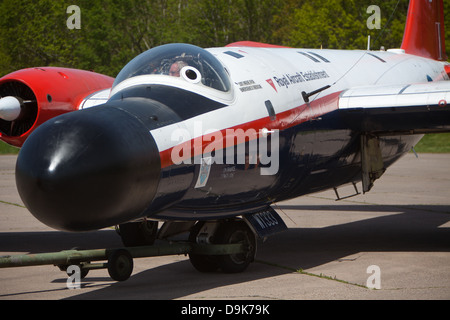 Canberra guerra fredda degli anni sessanta RAF aeromobili a Bruntingthorpe airfield leicestershire Foto Stock