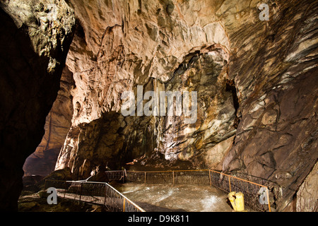 Gli interni di una grotta, Borra Grotte, Ananthagiri colline, Araku Valley, Visakhapatnam, Andhra Pradesh, India Foto Stock