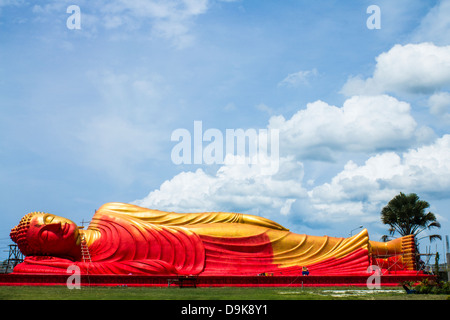 Il Buddha dipinto in Songkhla, Thailandia Foto Stock