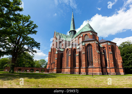 Ampio angolo di visione del minster a Bad Doberan, Meclemburgo-Pomerania Occidentale Foto Stock