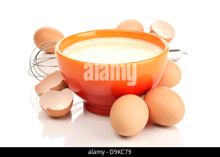 Pane marrone con uova strapazzate, Marrone con pane e uova strapazzate Foto Stock