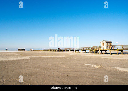 Spiaggia paesaggio dal mare del Nord in primavera, scenario di spiaggia sul Mare del Nord in salto Foto Stock