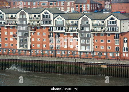 Appartamenti a North Shields nei pressi di Newcastle, Regno Unito. Foto Stock