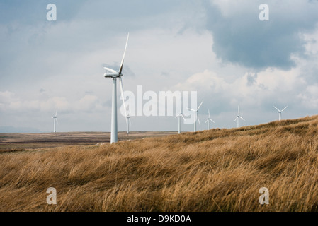 Carno wind farm, Powys, Mid Wales, Regno Unito Foto Stock