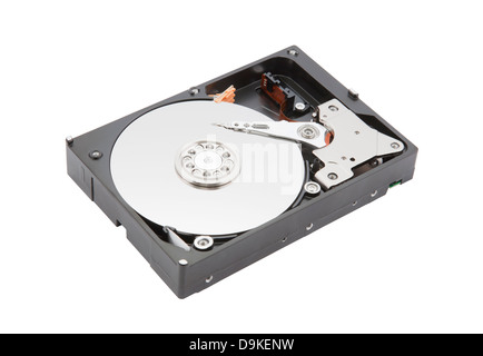 Il disco rigido del computer con tracciato di ritaglio Foto Stock
