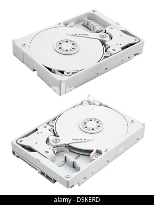 Il disco rigido del computer con tracciato di ritaglio Foto Stock