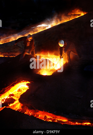 Lavoro in acciaio Foto Stock