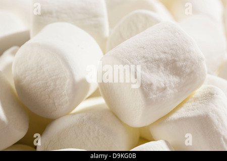 Delizioso Soffici Round Marshmallows pronto a mangiare Foto Stock