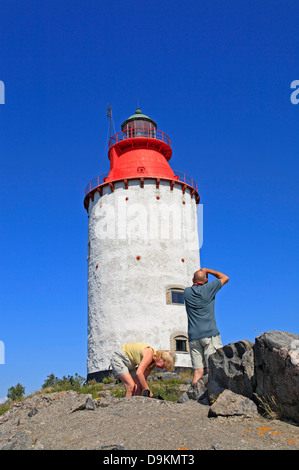 Isola di Landsort (Oeja), faro, arcipelago di Stoccolma, mar baltico, Svezia e Scandinavia Foto Stock