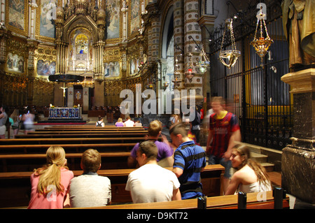 Gli studenti al monastero di Montserrat vicino a Barcelona Spagna Spain Foto Stock
