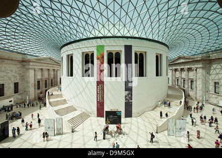 La Great Court, il British Museum di Londra, Inghilterra Foto Stock