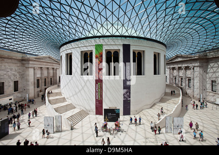 La Great Court, il British Museum di Londra, Inghilterra Foto Stock