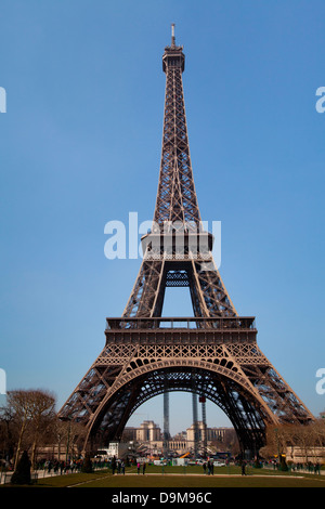 Torre Eiffel in Francia, Parigi vista classica Foto Stock