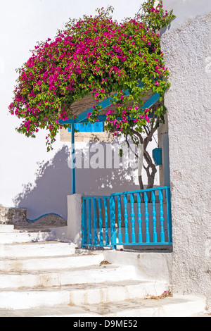 Tradizionale greco alley su Sifnos Island, Grecia Foto Stock