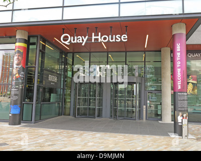 BBC Breakfast studio a casa Quay Salford Media City UK Manchester REGNO UNITO Foto Stock