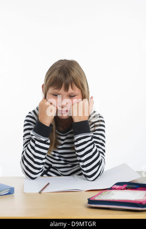 (Modello di rilascio) scuola per bambini non ha alcun desiderio di imparare Foto Stock