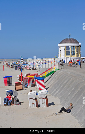 Germania, Bassa Sassonia, East Friesland, Borkum, isola del Mare del Nord, Nord bagno di mare, la costa del Mare del Nord, isola, lungomare Promenade, b Foto Stock