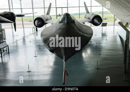 SR-71 Blackbird sul display a Duxford Imperial War Museum Foto Stock