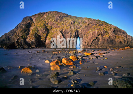 O01083-00...OREGON - massi colorati sulla spiaggia di roccia in Harris Beach Stato Area ricreativa. Foto Stock