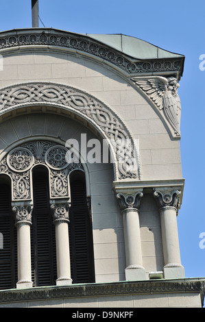 Dettaglio della St Aleksandar Nevski chiesa, Belgrado, Serbia Foto Stock