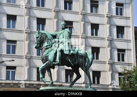 Statua del Duca Mihailo Obrenovic, Belgrado, Serbia Foto Stock