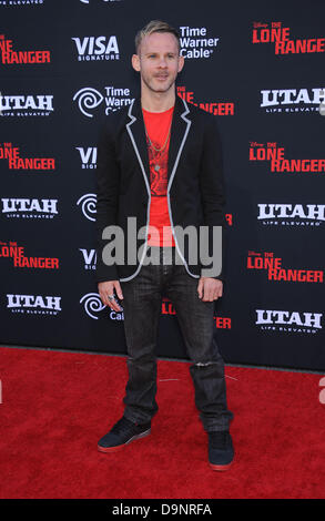 Anaheim, California, USA. Il 22 giugno, 2013. Dominic Monaghan arriva per la premiere del film "Lone Ranger' presso il Disney's California Adventure. Credito: Lisa O'Connor/ZUMAPRESS.com/Alamy Live News Foto Stock