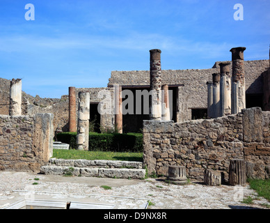 Sulla via della Fortuna, Pompei, Campania, Italia Foto Stock