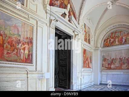Ingresso alla chiesa della Certosa di San Martino al di sopra della Vomero Napoli, campania, Italy Foto Stock