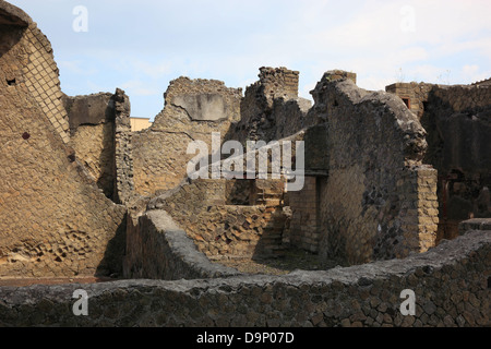 Antica città di Ercolano, Campania, Italia Foto Stock