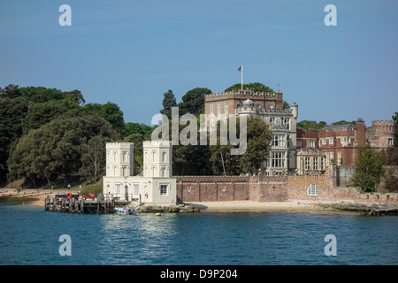Brownsea Castle, Brownsea Island, il porto di Poole, Dorset, Inghilterra, Regno Unito. Foto Stock