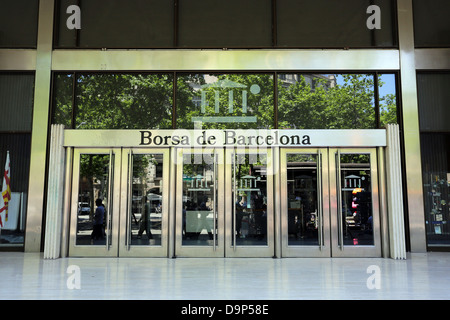 Borsa de Barcelona stock exchange, Barcellona, Spagna Foto Stock