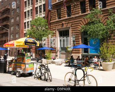 Baruch College, XXV strada pedonale interinale Plaza, Bernard Baruch modo, NYC Foto Stock