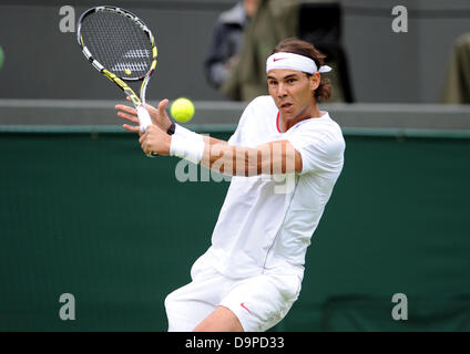 RAFAEL NADAL Spagna All England Tennis Club Wimbledon Londra Inghilterra 24 Giugno 2013 Foto Stock