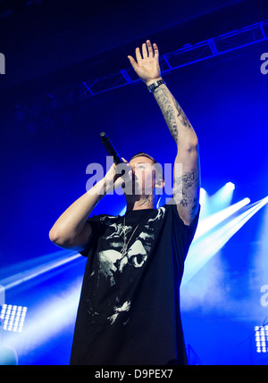 Il Professor Green eseguendo il suo nuovo album a GLive in Guildford per un sold out folla Foto Stock