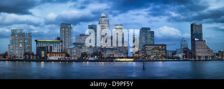 Canary Wharf,Londra,UK-panorama Foto Stock