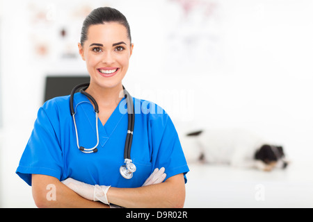 Piuttosto moderno veterinario ritratto in office Foto Stock