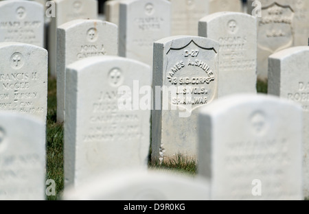 Grave, il Cimitero di Arlington, Virginia, Stati Uniti d'America Foto Stock