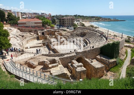 L' Anfiteatro romano a Tarragona, Spagna. Foto Stock