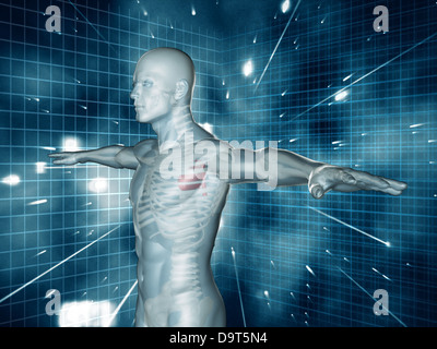 Medico rappresentazione umana in piedi Foto Stock