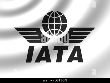 IATA / Associazione Internazionale del Trasporto Aereo Bandierina logo icona di simbolo Foto Stock